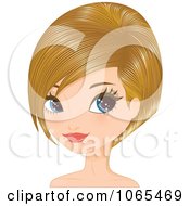 Clipart Woman With Dirty Blond Hair In A Bob Cut 3 Royalty Free Vector Illustration