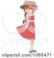 Poster, Art Print Of Flirty Girl In A Pink Dress