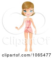 Clipart Girl In Her Undergarments Royalty Free Vector Illustration