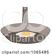 Clipart Egg Frying In A Pan Royalty Free Vector Illustration