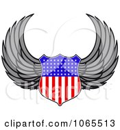 Clipart Winged American Shield Royalty Free Vector Illustration by Vector Tradition SM