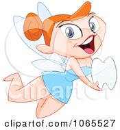 Clipart Tooth Fairy Carrying A Tooth Royalty Free Vector Illustration