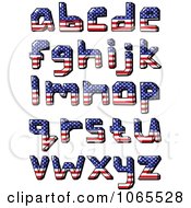 Poster, Art Print Of Lowercase American Flag Letters