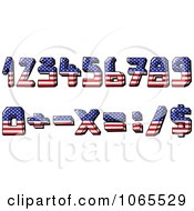 American Flag Numbers And Math Symbols