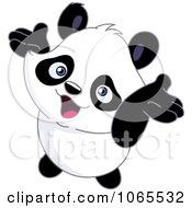 Poster, Art Print Of Cheery Panda Holding His Arms Up