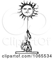 Clipart People Pulling A Rope To The Sun Royalty Free Vector Illustration by xunantunich