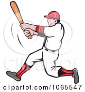 Poster, Art Print Of Batting Baseball Player 4