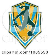 Poster, Art Print Of Female Soccer Player Shield