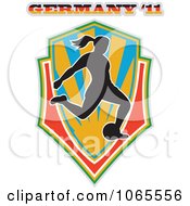 Poster, Art Print Of Female German Soccer Player Shield