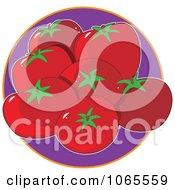 Poster, Art Print Of Tomatoes On Purple Logo