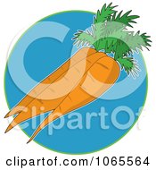 Poster, Art Print Of Carrots On Blue Logo
