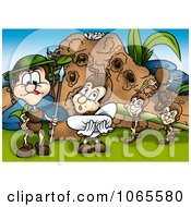 Clipart Ants Working By The Colony Royalty Free Illustration