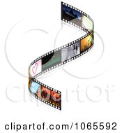 Poster, Art Print Of Curved Film Strip With Frames
