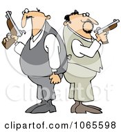 Clipart Men Ready For A Duel Royalty Free Vector Illustration