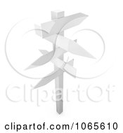 Clipart 3d Arrow Signs On A Post Royalty Free CGI Illustration