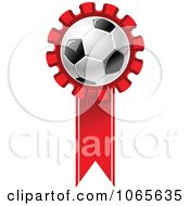 Poster, Art Print Of Soccer Ball And Ribbon 6