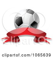 Poster, Art Print Of Soccer Ball And Ribbon 5