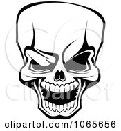 Clipart Scary Skull 2 Royalty Free Vector Illustration