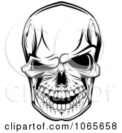 Clipart Scary Skull 5 Royalty Free Vector Illustration