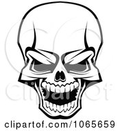 Clipart Scary Skull 3 Royalty Free Vector Illustration