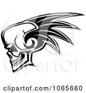 Clipart Scary Skull 4 Royalty Free Vector Illustration