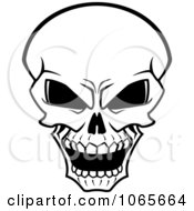 Clipart Scary Skull 1 Royalty Free Vector Illustration