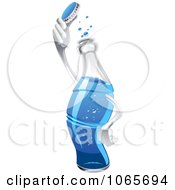 Clipart Soda Bottle Holding Its Cap Royalty Free Vector Illustration