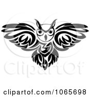 Clipart Owl Logo Black And White 1 Royalty Free Vector Illustration