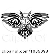 Poster, Art Print Of Owl Logo Black And White 1