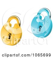 Clipart 3d Round Padlocks Royalty Free Vector Illustration by Vector Tradition SM
