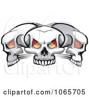 Poster, Art Print Of Fiery Eyed Skulls