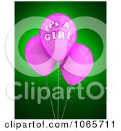 Poster, Art Print Of 3d Its A Girl Balloons 2
