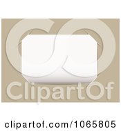 Clipart Blank Business Card Inserted In Tan Paper Royalty Free Vector Illustration