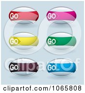 Clipart 3d Colorful Go Buttons Royalty Free Vector Illustration