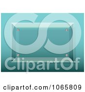 Clipart Blank Turquoise Glass Plaque Royalty Free Vector Illustration