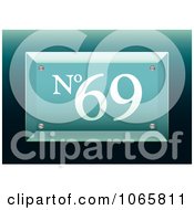 Clipart 3d 69 Address Plaque Royalty Free Vector Illustration