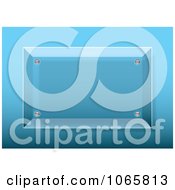 Clipart Blank Blue Glass Plaque Royalty Free Vector Illustration