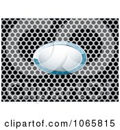 Clipart 3d Glass Plaque On A Metal Grid Royalty Free Vector Illustration by michaeltravers