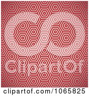 Poster, Art Print Of Seamless Red Hexagon Background Pattern