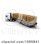 Poster, Art Print Of 3d Boxes On A Lorry