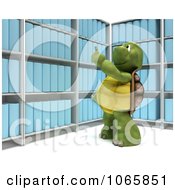 Poster, Art Print Of 3d Tortoise Pointing At Binders