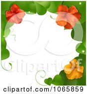 3d Hibiscus Flower And Leaves Border
