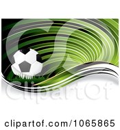 Poster, Art Print Of Green Soccer Swirl Background