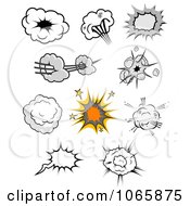 Clipart Comic Poofs 2 Royalty Free Vector Illustration
