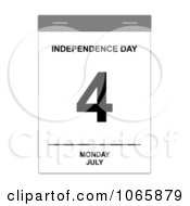 Clipart July 4th Independence Day Calendar 3 Royalty Free Illustration