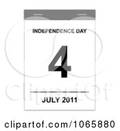 Clipart July 4th Independence Day Calendar 2 Royalty Free Illustration