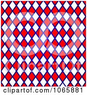 Poster, Art Print Of Red Blue And White Grid Pattern