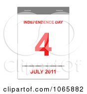 Poster, Art Print Of July 4th Independence Day Calendar 1