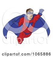 Masked Super Hero In Flight