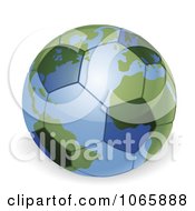 Poster, Art Print Of 3d Soccer Ball Globe